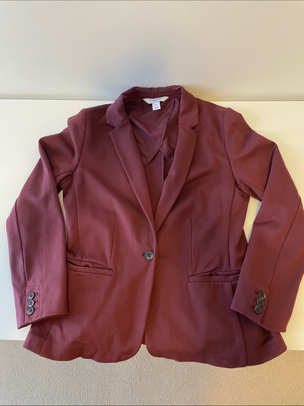 Old Navy Women's Burgundy Single-Button Blazer